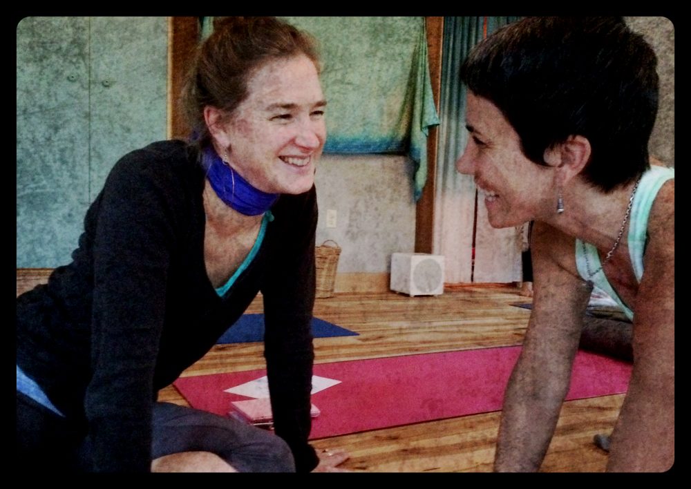 Kristin &amp; Suzanne, two amazing souls and yoga teachers and graduated of Deva Daaru School of Yoga&nbsp;-- assisting at the Foundations retreat