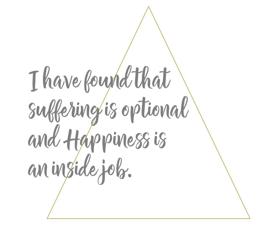 I have found that suffering is optional
